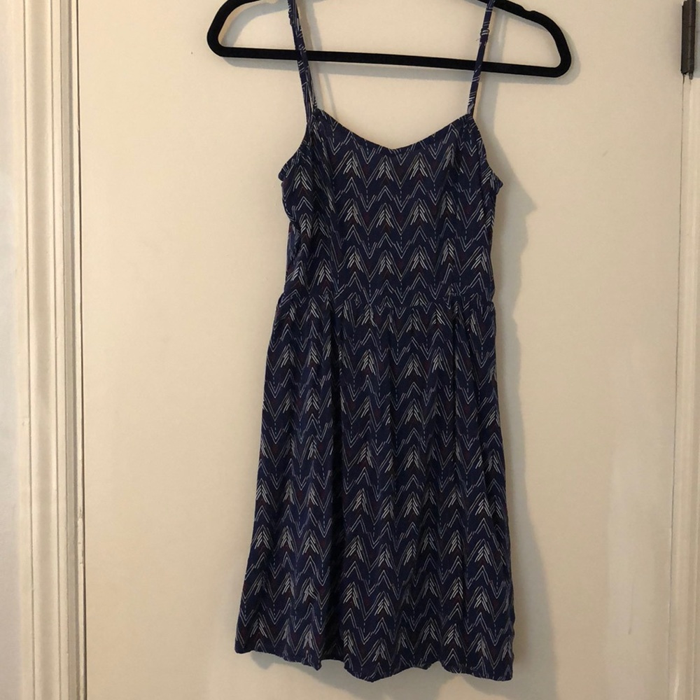 Navy H&M Chevron mini dress